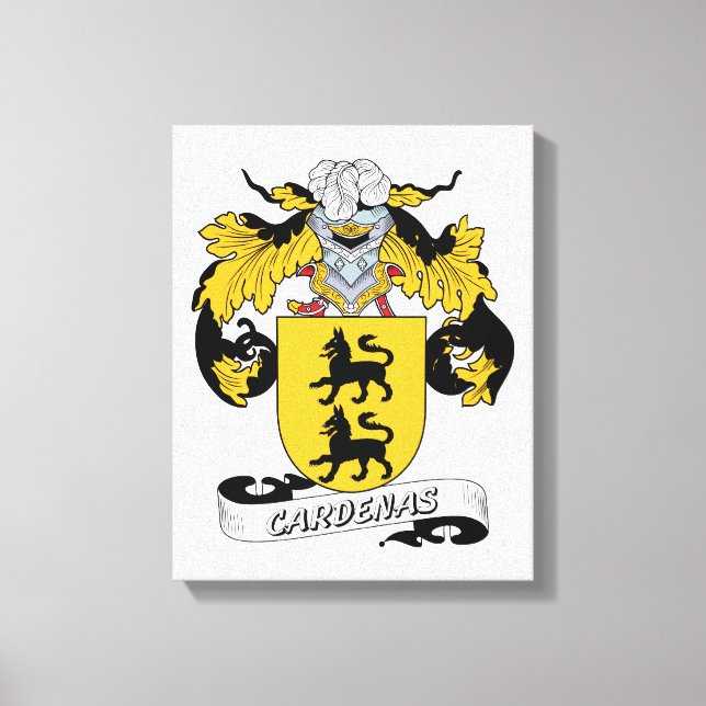 Cardenas Familienwappen Leinwanddruck (Vorderseite)