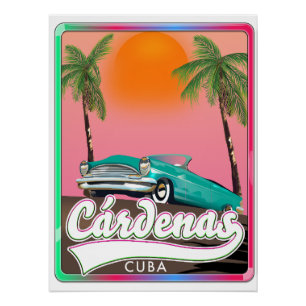 Cárdenas Kuba Vintage-Reiseposter Poster