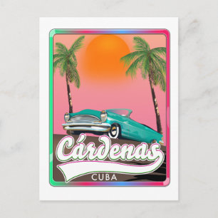 Cárdenas Kuba Vintage-Reiseposter Postkarte