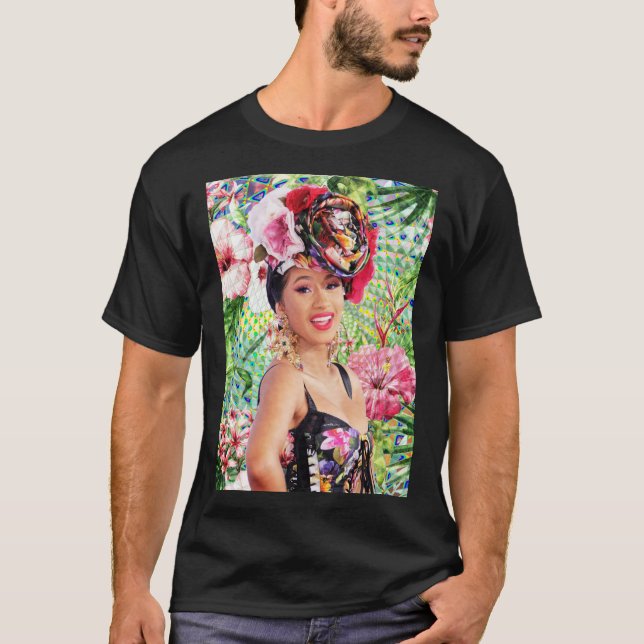 Cardi B Portrait   T-Shirt (Vorderseite)