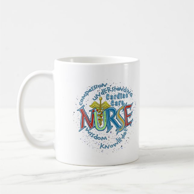 Cardiac Care Nurse Motto Kaffeetasse (Links)