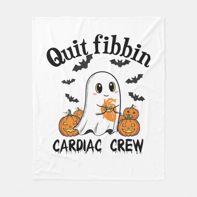 Cardiac Crew Funny Boo-Ghost Pumpkin Fleecedecke (Vorderseite)