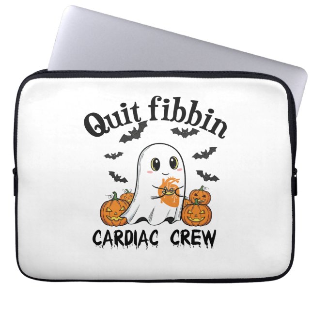 Cardiac Crew Funny Boo-Ghost Pumpkin Laptopschutzhülle (Vorderseite)