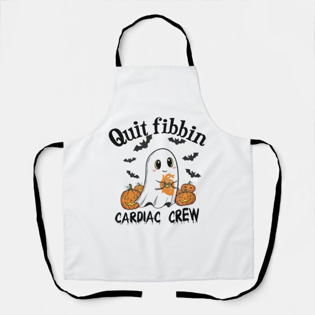Cardiac Crew Funny Boo-Ghost Pumpkin Schürze (Vorderseite)
