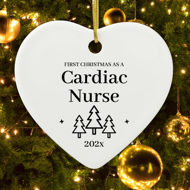Cardiac Nurse First Christmas Keramik Ornament (Cardiac Nurse First Christmas Ceramic Ornament
)