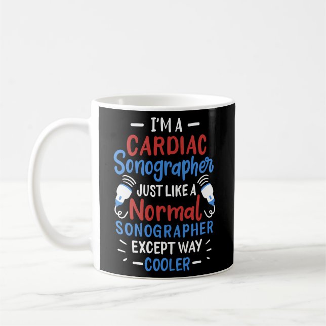 Cardiac Sonographin Echocardiograph Echo Tech Kaffeetasse (Links)