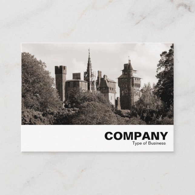 Cardiff Castle II - Sepia Visitenkarte (Vorderseite)