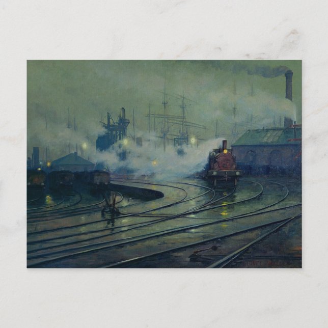 Cardiff Docks, 1896 Postkarte (Vorderseite)