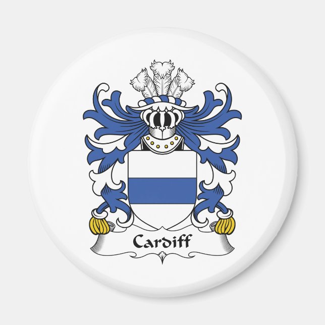 Cardiff Familienwappen Magnet (Vorne)