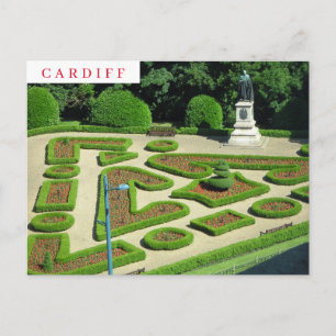 Cardiff Friends Gardens Blick auf Postkarte