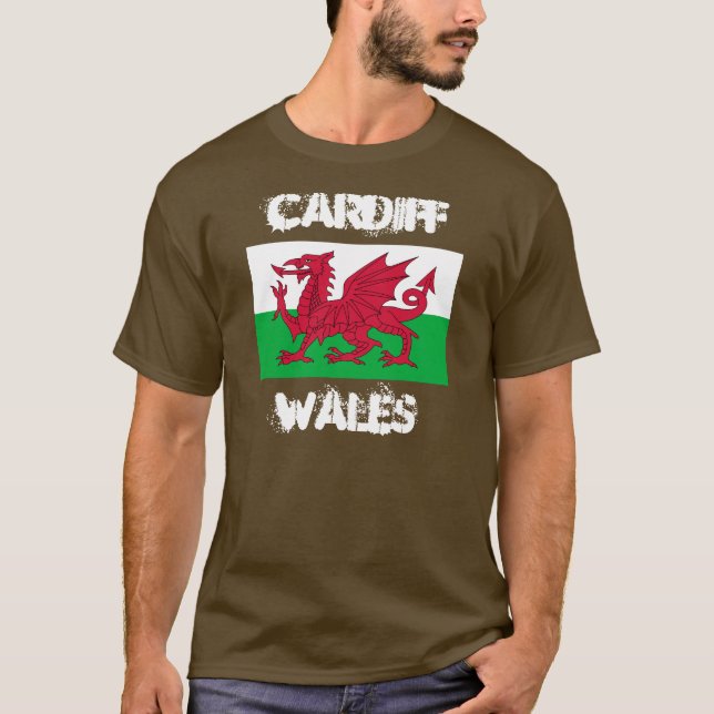 Cardiff, Hauptstadt Wales (Caerdydd) T-Shirt (Vorderseite)