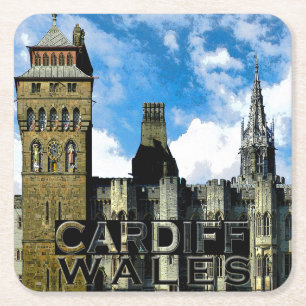 Cardiff Rechteckiger Pappuntersetzer