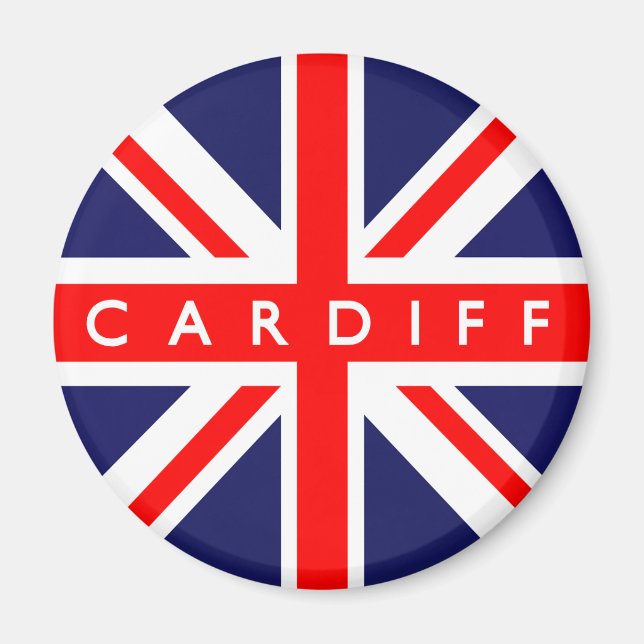 Cardiff UK Flag Magnet (Vorne)