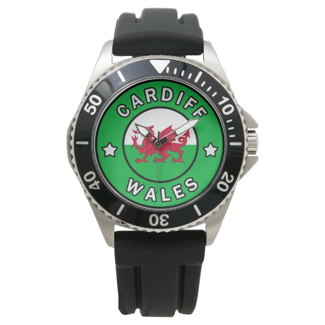 Cardiff Wales Armbanduhr (Vorderseite)