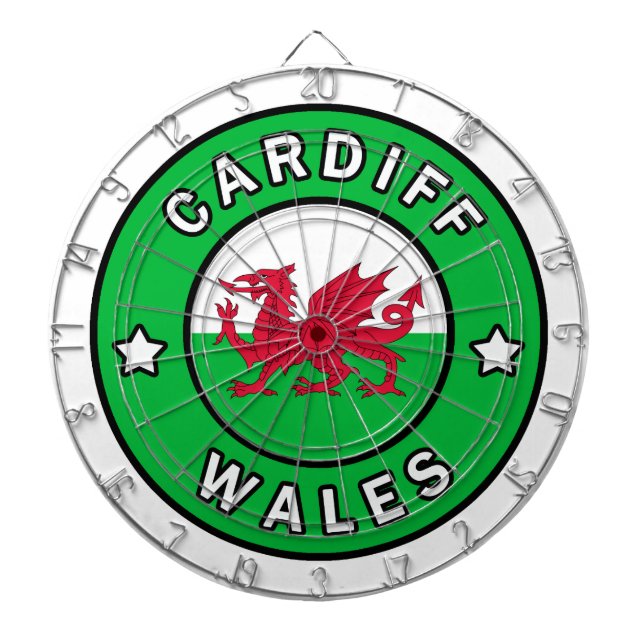 Cardiff Wales Dartscheibe (vorne)
