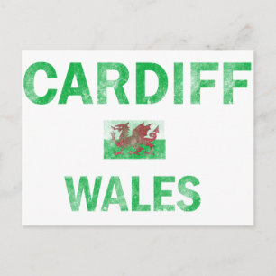 Cardiff Wales Designs Postkarte