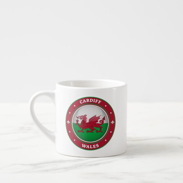 Cardiff Wales Espressotasse (Links)