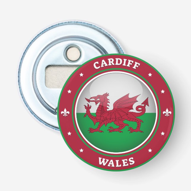 Cardiff Wales Flaschenöffner (Vorderseite)
