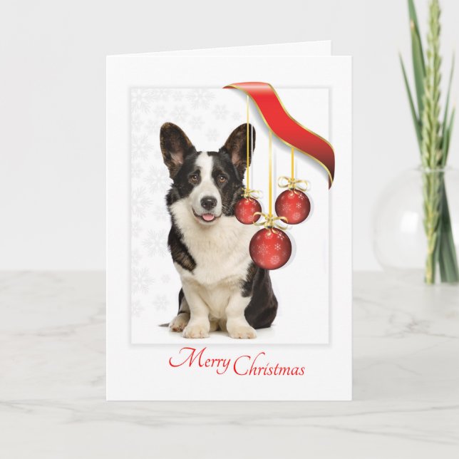 Cardigan Corgi Christmas Feiertagskarte (Vorderseite)
