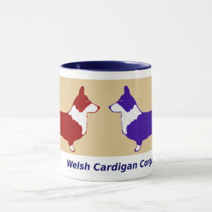 Cardigan Corgis Red und Blue Tasse