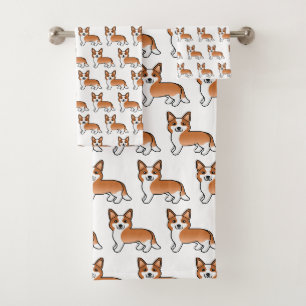 Cardigan Rouge Et Blanc Gallois Corgi Motif