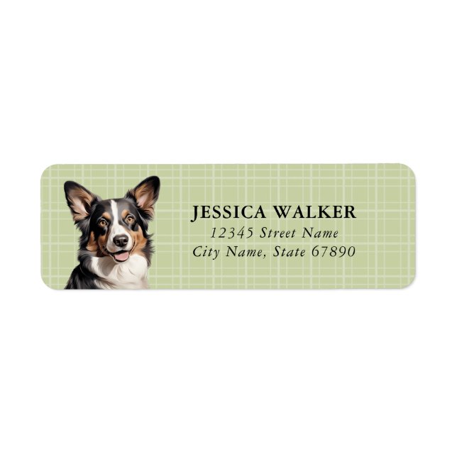 Cardigan Welsh Corgi Adresse de retour Étiquettes (Devant)