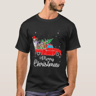 Cardigan Welsh Corgi fährt mit rotem Lastwagen Wei T-Shirt