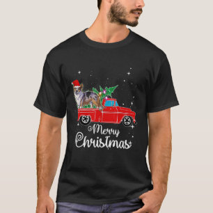 Cardigan Welsh Corgi fährt roten Lastwagen Weihnac T-Shirt
