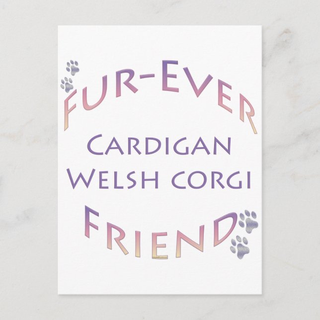 Cardigan Welsh Corgi Furever Postkarte (Vorderseite)