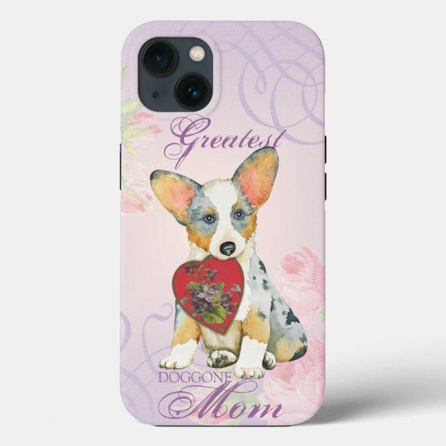 Cardigan Welsh Corgi Herz Mama Case-Mate iPhone Hülle (Rückseite)