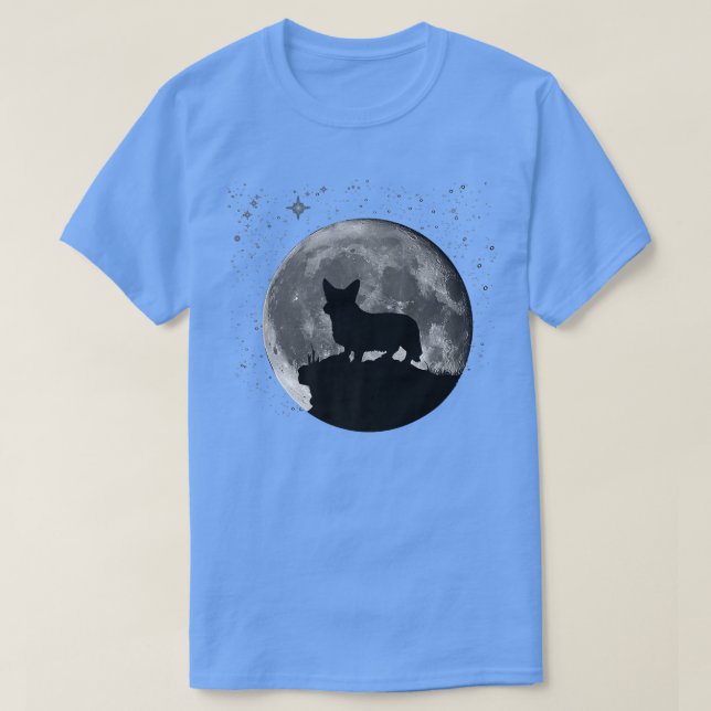 Cardigan Welsh Corgi Moon Premium T-Shirt (Design vorne)