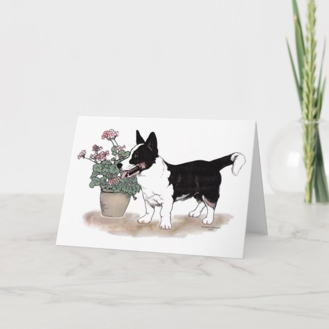 Cardigan Welsh Corgi Notecard Karte (Vorderseite)
