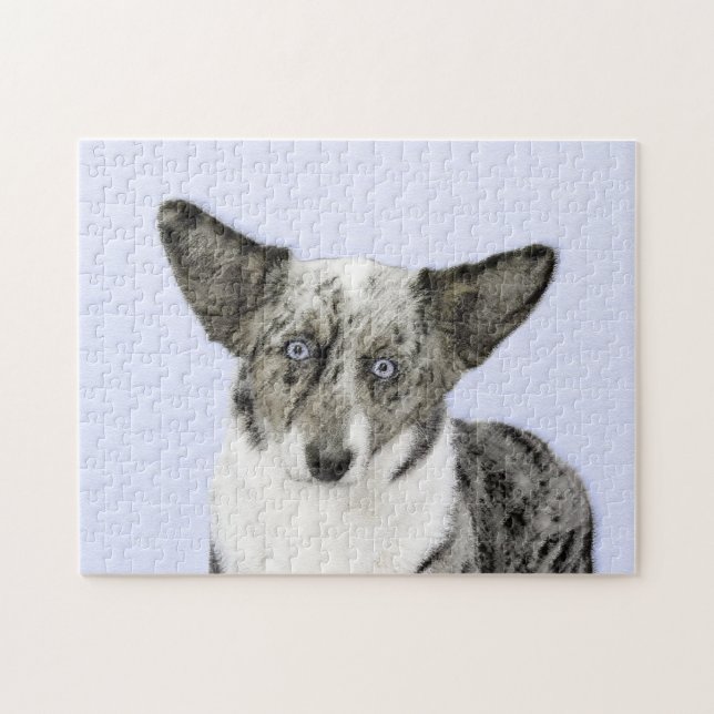 Cardigan Welsh Corgi Painting - Original Dog Art (Horizontal)