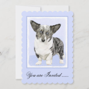 Cardigan Welsh Corgi Painting - Original Dog Art Einladung