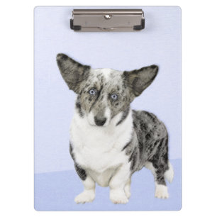 Cardigan Welsh Corgi Painting - Original Dog Art Klemmbrett
