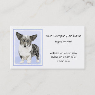 Cardigan Welsh Corgi Painting - Original Dog Art Visitenkarte