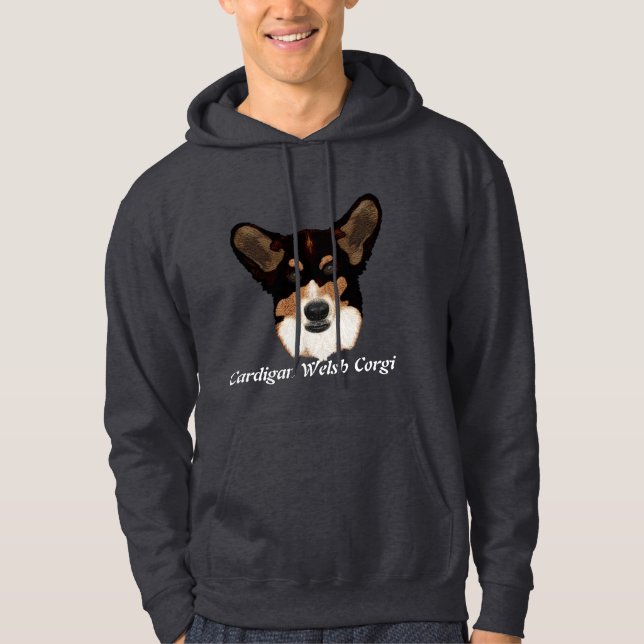 Cardigan Welsh Corgi Portrait Hoodie (Vorderseite)