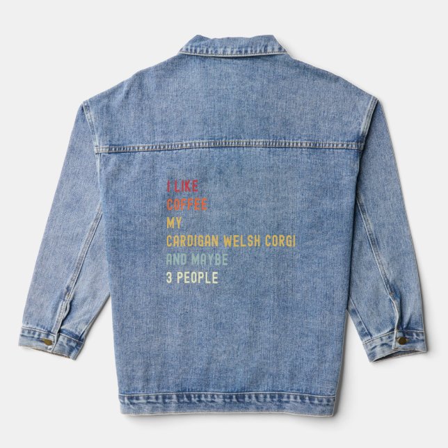 Cardigan Welsh Corgi Retro Chien Et Café (Verso)