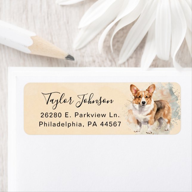 Cardigan Welsh Corgi Rücksendeadresse (Insitu)