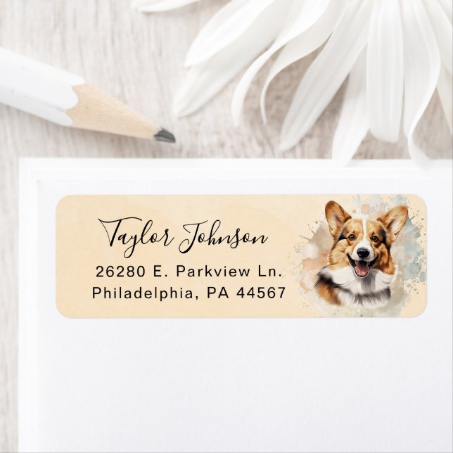 Cardigan Welsh Corgi Rücksendeadresse (Insitu)