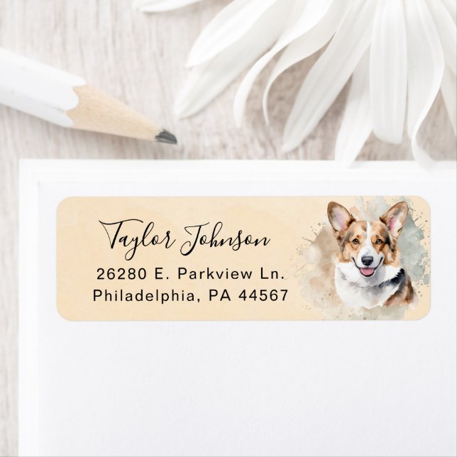 Cardigan Welsh Corgi Rücksendeadresse (Insitu)