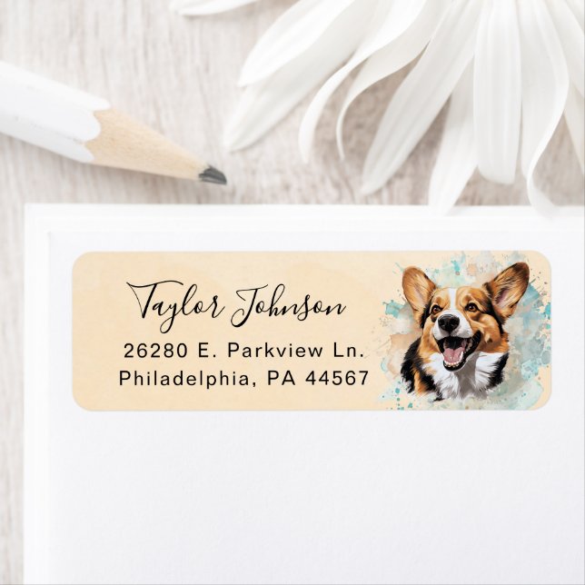 Cardigan Welsh Corgi Rücksendeadresse (Insitu)