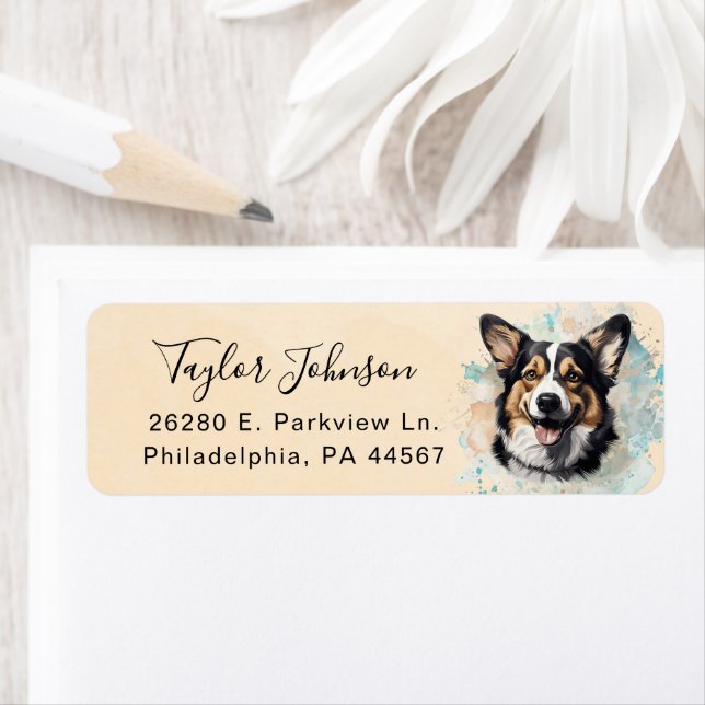 Cardigan Welsh Corgi Rücksendeadresse (Insitu)