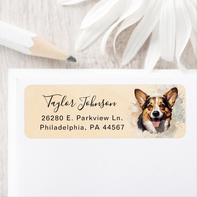 Cardigan Welsh Corgi Rücksendeadresse (Insitu)