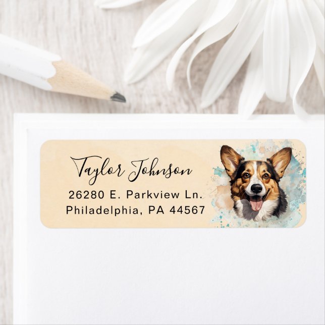 Cardigan Welsh Corgi Rücksendeadresse (Insitu)