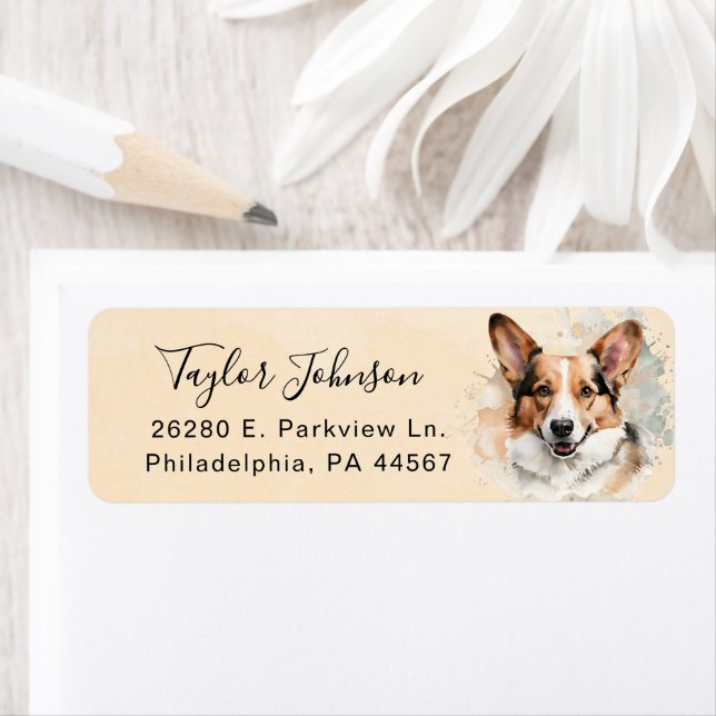 Cardigan Welsh Corgi Rücksendeadresse (Insitu)