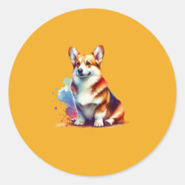 Cardigan Welsh Corgi Runder Aufkleber