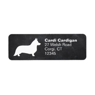 Cardigan Welsh Corgi Silhouette Rücksendeadresse