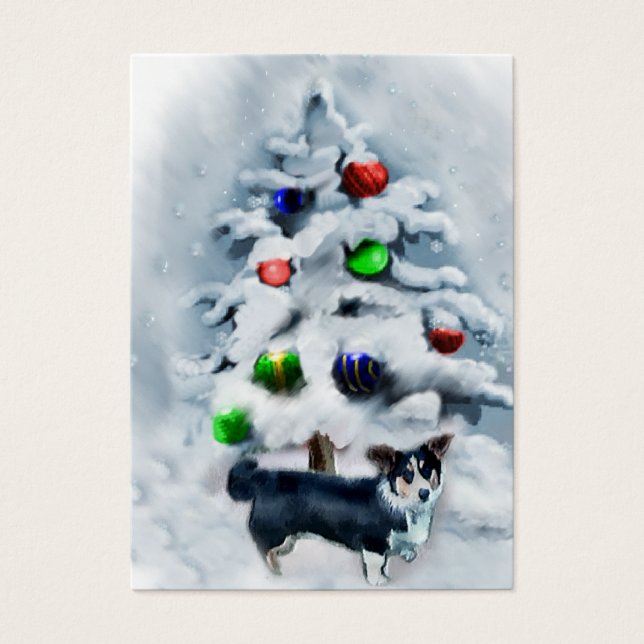 Cardigan Welsh Corgi Weihnachten (Vorderseite)