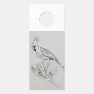 Cardinal Bird Affichette de porte